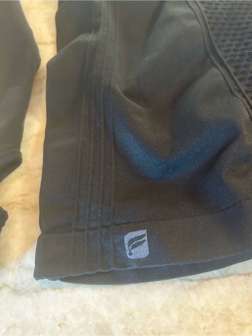 Fabletics Black Long Sleeve Bodysuit S Mesh Panel Active Top - Picture 9 of 9